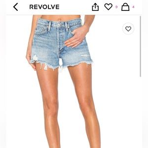 Agolde Parker Vintage Cut Off Denim Short size 28